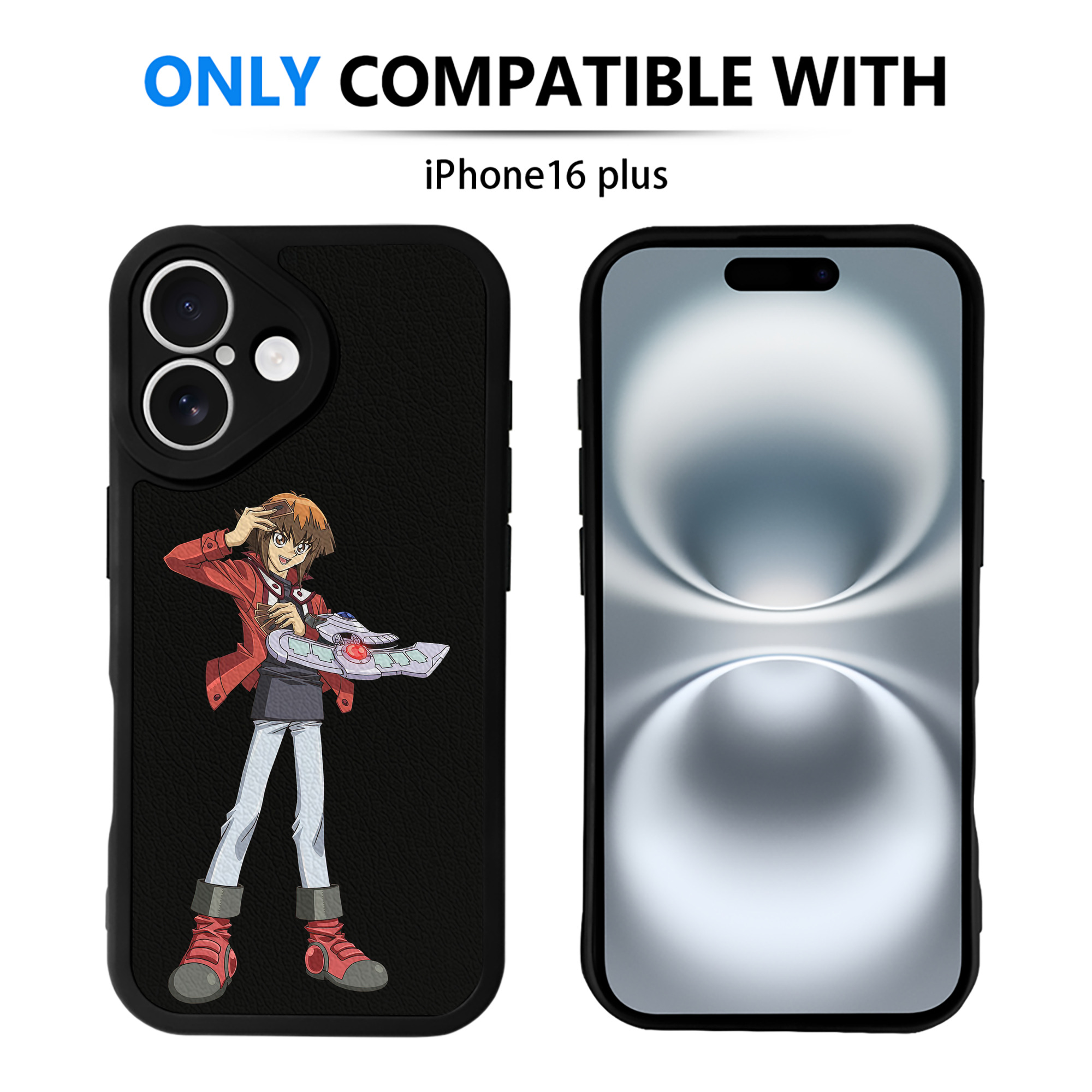 遊☆戯☆王 Yu-Gi-Oh! 【iPhone 16シリーズ対応】シリコンスマホケース（レザー調） 材質：シリコン